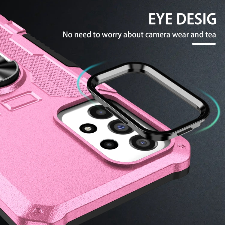 For Samsung Galaxy S25 Ultra 5G Ring Holder Armor Hybrid Phone Case(Pink) - Galaxy S25 Ultra 5G Cases by PMC Jewellery | Online Shopping South Africa | PMC Jewellery | Buy Now Pay Later Mobicred