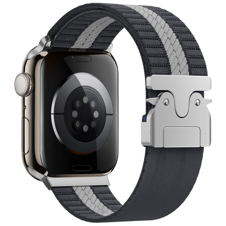 For Apple Watch 42mm / 41mm / 40mm / 38mm Parachute Buckle Braided Nylon Watch Band(Grey White) - free shipping - PMc TechLife - Order now!