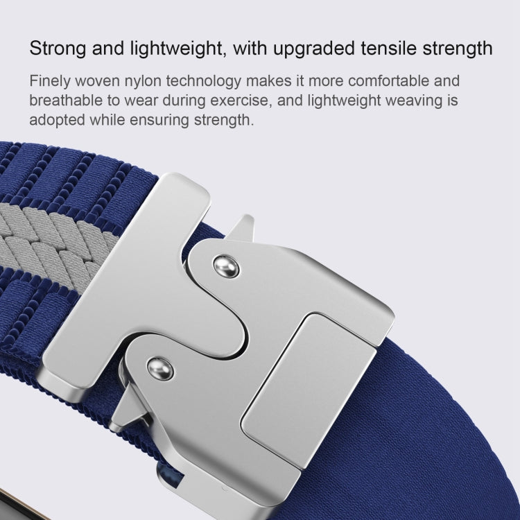 For Apple Watch 46mm / 49mm / 45mm / 44mm Parachute Buckle Braided Nylon Watch Band(Grey White) - free shipping - PMc TechLife - Order now!