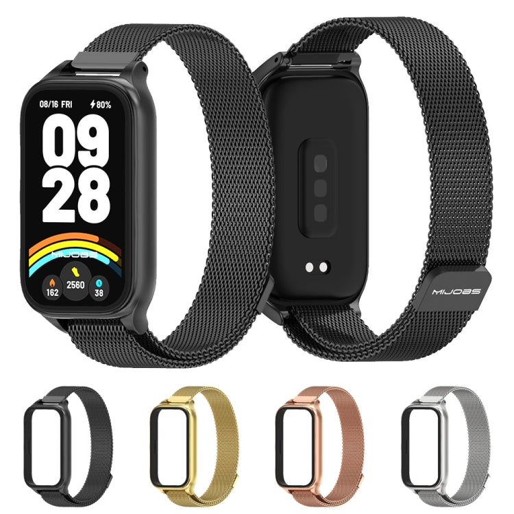 For Xiaomi Smart Band 9 Active / Redmi Band 3 Mijobs Metal Shell Milan Magnetic Watch Band(Gold) - free shipping - PMc TechLife - Order now!