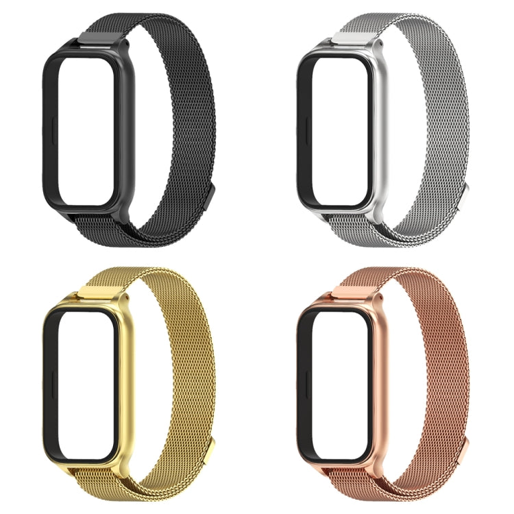 For Xiaomi Smart Band 9 Active / Redmi Band 3 Mijobs Metal Shell Milan Magnetic Watch Band(Gold) - free shipping - PMc TechLife - Order now!