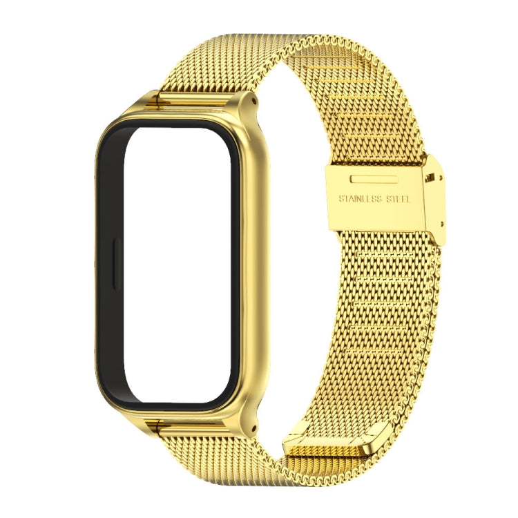 For Xiaomi Smart Band 9 Active / Redmi Band 3 Mijobs Metal Shell Milan Buckle Watch Band(Gold) - Watch Bands by MIJOBS | Online Shopping South Africa | PMc TechLife | Buy Now Pay Later Mobicred