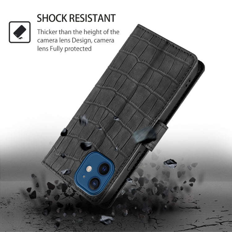 For Samsung Galaxy S25 Ultra 5G Skin Feel Crocodile Magnetic Clasp Leather Phone Case(Black) - free shipping - PMC Jewellery - Order now!