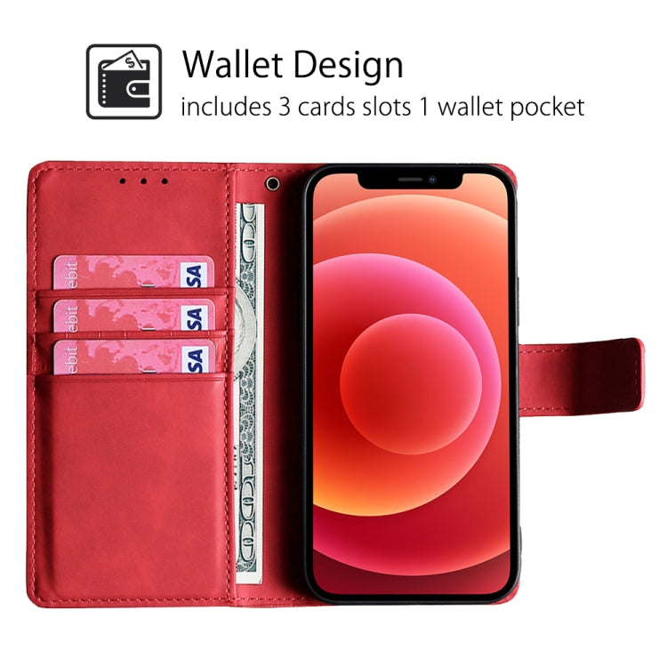 For Samsung Galaxy S25 Ultra 5G Skin Feel Crocodile Magnetic Clasp Leather Phone Case(Red) - Galaxy S25 Ultra 5G Cases by PMC Jewellery | Online Shopping South Africa | PMC Jewellery | Buy Now Pay Later Mobicred