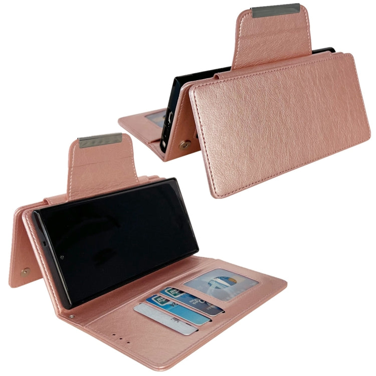 For Samsung Galaxy S25 Ultra 5G Multifunctional 7-Card Wallet Leather Phone Case(Rose Gold) - Galaxy S25 Ultra 5G Cases by PMC Jewellery | Online Shopping South Africa | PMC Jewellery | Buy Now Pay Later Mobicred