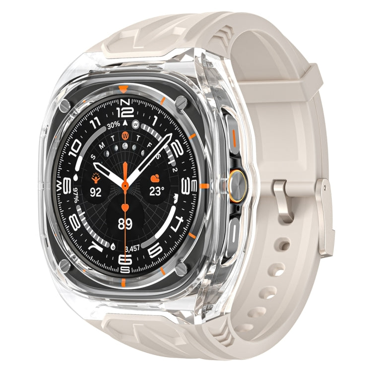 For Samsung Galaxy Watch Ultra 47mm / Ultra 2025 Modified PC Hybrid TPU Watch Case Band(Starlight Transparent) - free shipping - PMc TechLife - Order now!