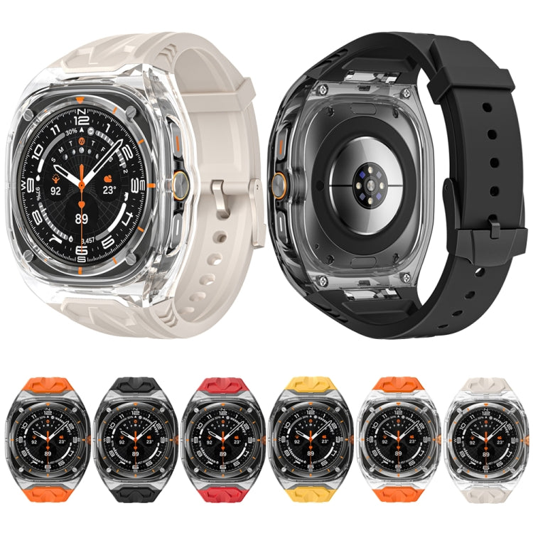 For Samsung Galaxy Watch Ultra 47mm Modified PC Hybrid TPU Watch Case Band(Yellow Clear Black) - free shipping - PMc TechLife - Order now!