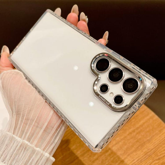 For Samsung Galaxy S25 Ultra 5G Transparent Phone Case with Lens Film(Grey) - Galaxy S25 Ultra 5G Cases by PMC Jewellery | Online Shopping South Africa | PMC Jewellery | Buy Now Pay Later Mobicred