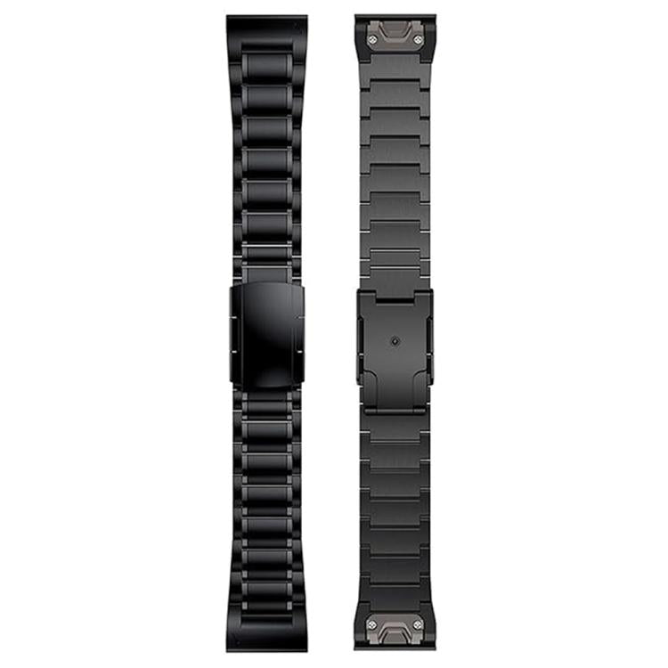 For Garmin 22mm Five-beads Titanium Alloy Push Buckle Metal Quick Release Watch Band(Black) - free shipping - PMc TechLife - Order now!