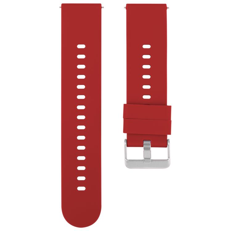 19mm Solid Color Steel Buckle Silicone Watch Band(Wine Red) - free shipping - PMc TechLife - Order now!