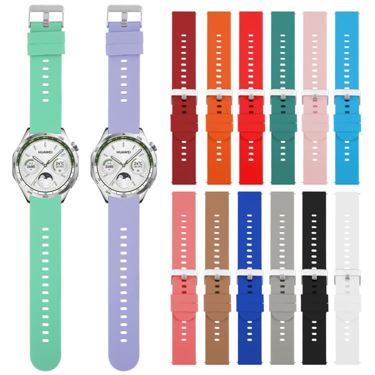 20mm Solid Color Steel Buckle Silicone Watch Band(Pink) - free shipping - PMc TechLife - Order now!