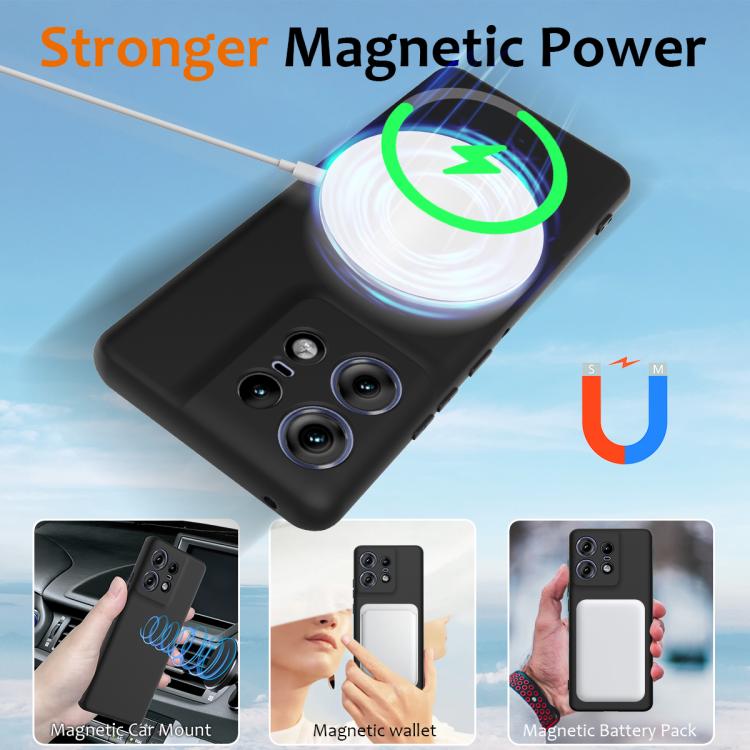 For Motorola Edge 50 Pro Shockproof Silicone Magsafe Phone Case(Black) - free shipping - PMC TechLife - Order now!