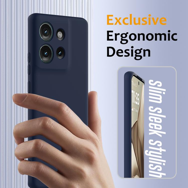 For Motorola Edge 50 5G Shockproof Silicone Magsafe Phone Case(Navy Blue) - free shipping - PMC TechLife - Order now!