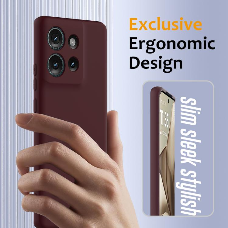 For Motorola Edge 50 5G Shockproof Silicone Magsafe Phone Case(Plum Color) - free shipping - PMC TechLife - Order now!