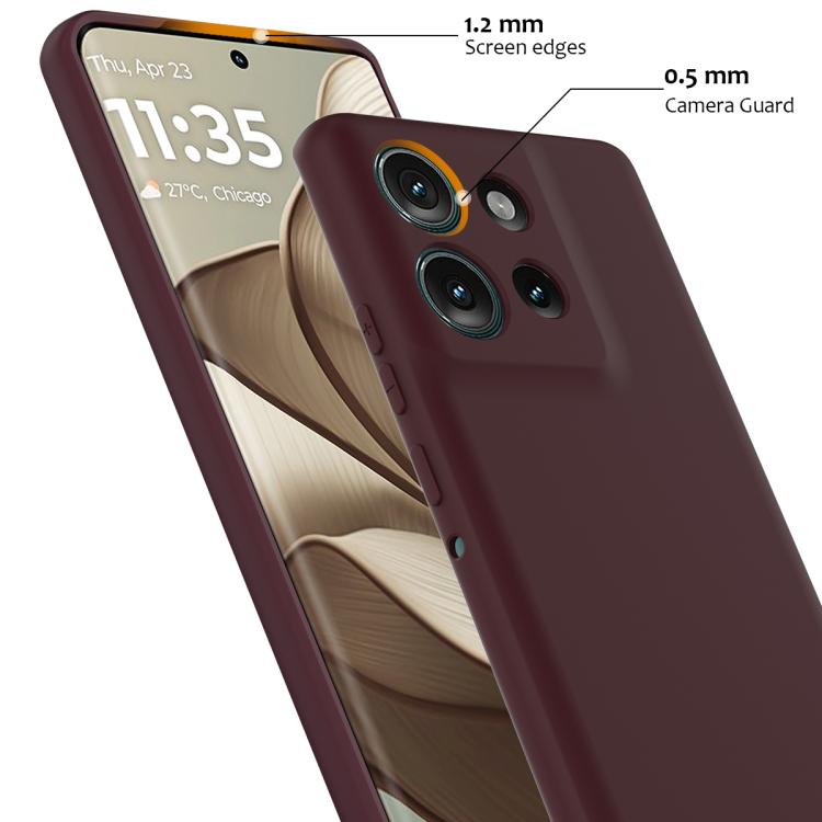 For Motorola Edge 50 5G Shockproof Silicone Magsafe Phone Case(Plum Color) - free shipping - PMC TechLife - Order now!