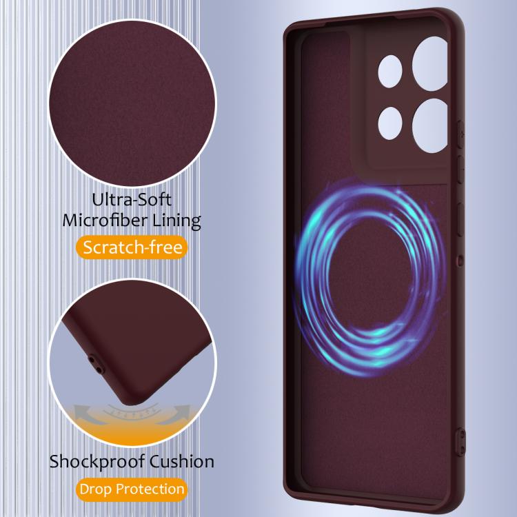 For Motorola Edge 50 5G Shockproof Silicone Magsafe Phone Case(Plum Color) - free shipping - PMC TechLife - Order now!