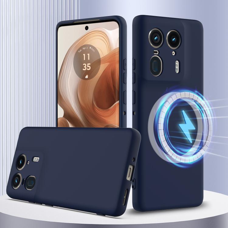 For Motorola Moto X50 Ultra Shockproof Silicone Magsafe Phone Case(Navy Blue) - free shipping - PMC TechLife - Order now!
