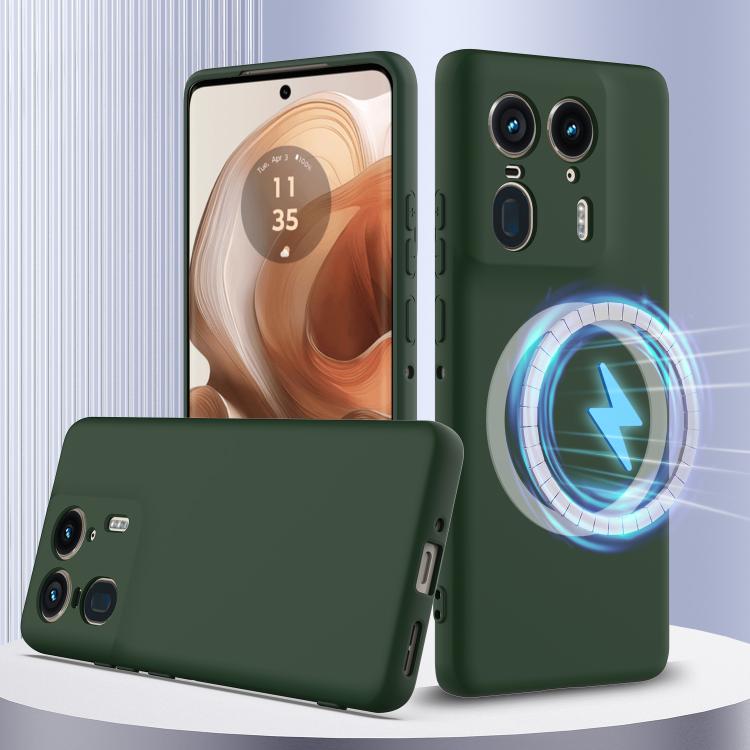 For Motorola Moto X50 Ultra Shockproof Silicone Magsafe Phone Case(Dark Green) - free shipping - PMC TechLife - Order now!