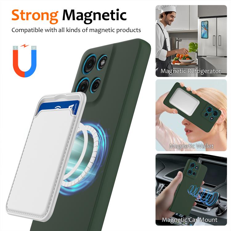For Motorola Moto G15 / G15 Power Shockproof Silicone Magsafe Phone Case(Dark Green) - free shipping - PMC TechLife - Order now!