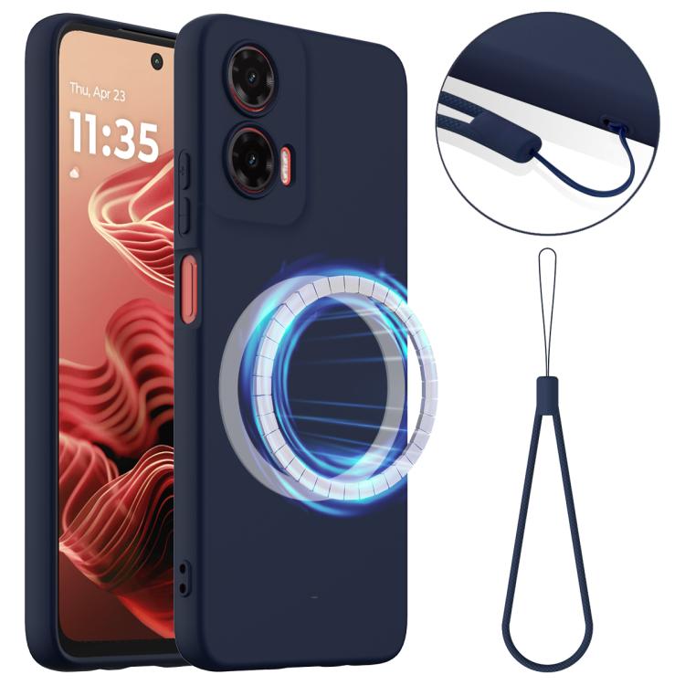 For Motorola Moto G35 5G Shockproof Silicone Magsafe Phone Case(Navy Blue) - free shipping - PMC TechLife - Order now!
