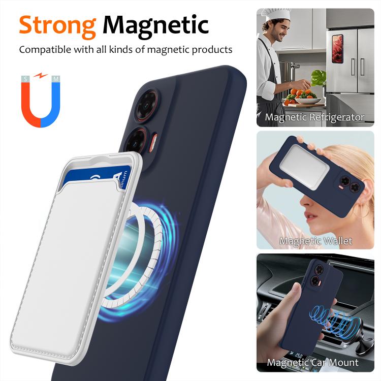 For Motorola Moto G35 5G Shockproof Silicone Magsafe Phone Case(Navy Blue) - free shipping - PMC TechLife - Order now!