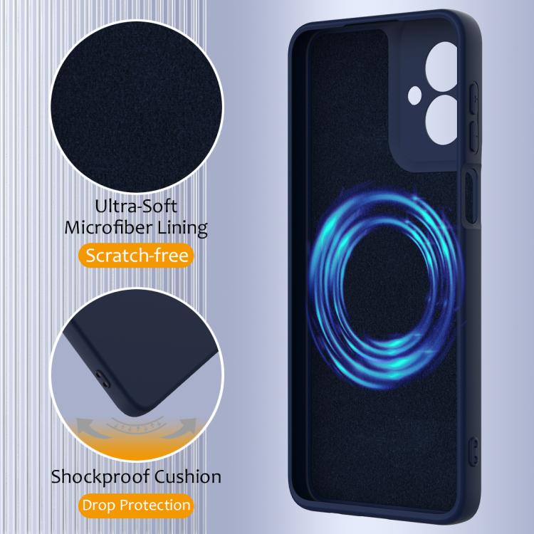 For Motorola Moto G55 5G Shockproof Silicone Magsafe Phone Case(Navy Blue) - free shipping - PMC TechLife - Order now!