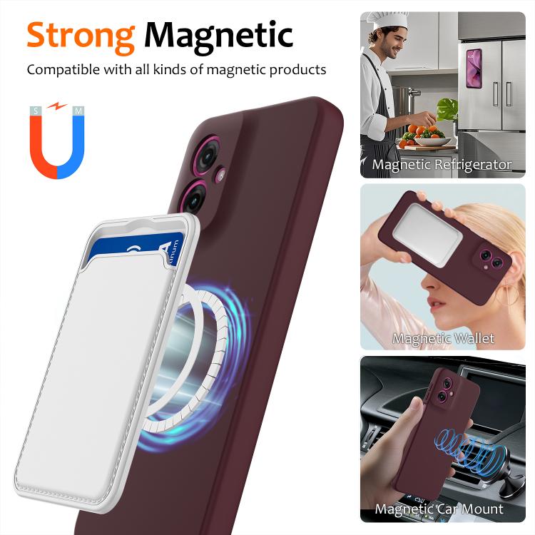 For Motorola Moto G55 5G Shockproof Silicone Magsafe Phone Case(Plum Color) - free shipping - PMC TechLife - Order now!