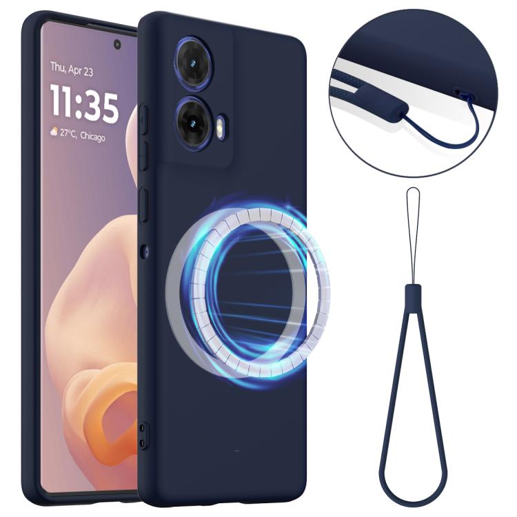 For Motorola Moto G34 / G45 5G Shockproof Silicone Magsafe Phone Case(Navy Blue) - free shipping - PMC TechLife - Order now!