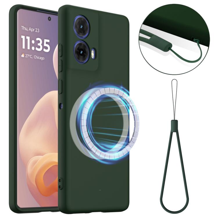 For Motorola Moto G34 / G45 5G Shockproof Silicone Magsafe Phone Case(Dark Green) - free shipping - PMC TechLife - Order now!