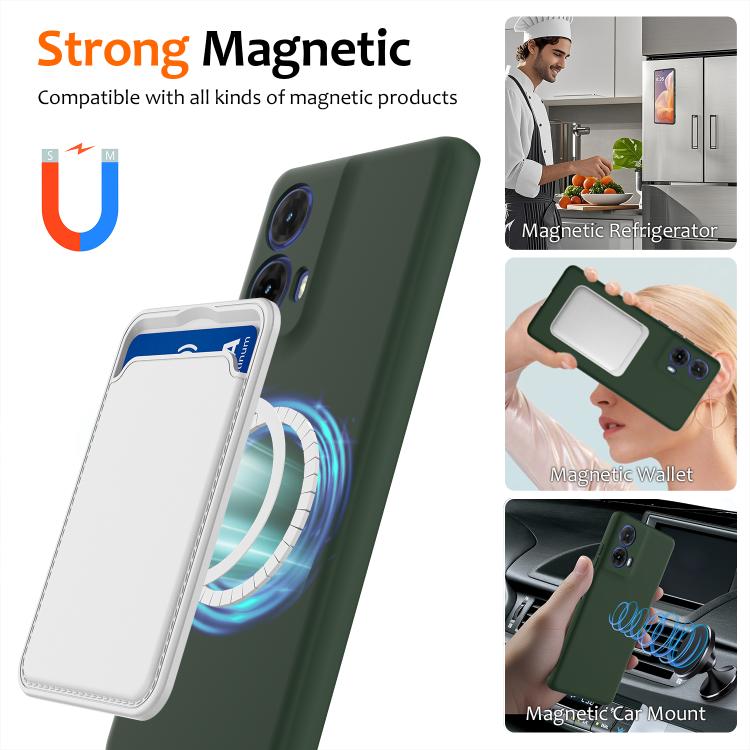 For Motorola Moto G34 / G45 5G Shockproof Silicone Magsafe Phone Case(Dark Green) - free shipping - PMC TechLife - Order now!