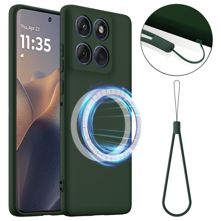 For Motorola Edge 60 / 60s / 60 Fusion Shockproof Silicone Magsafe Phone Case(Dark Green) - free shipping - PMC TechLife - Order now!