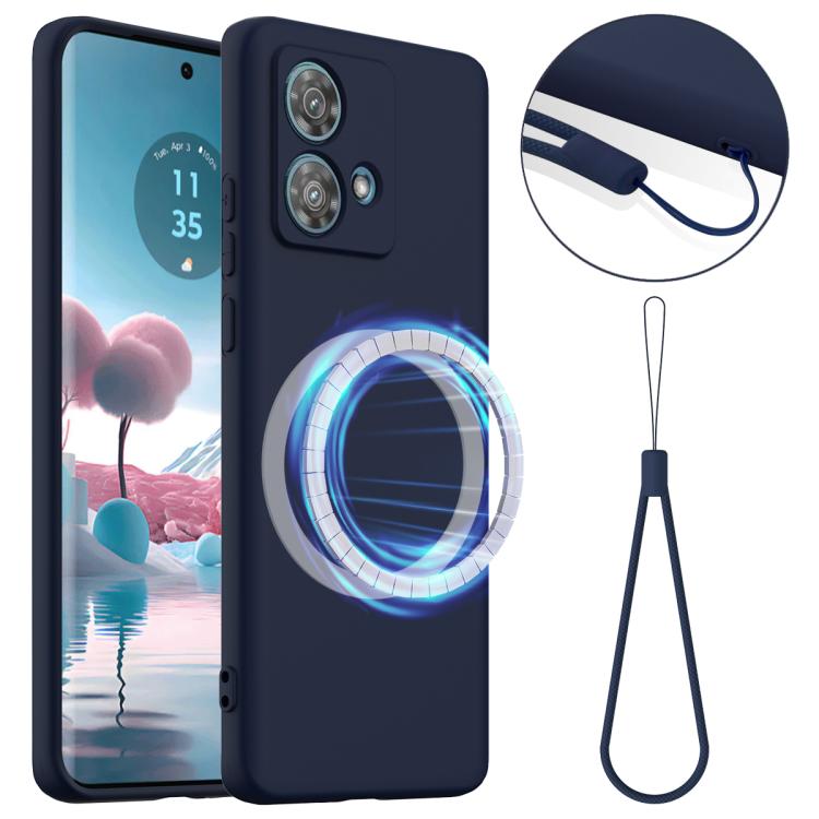 For Motorola Moto G84 Shockproof Silicone Magsafe Phone Case(Navy Blue) - free shipping - PMC TechLife - Order now!