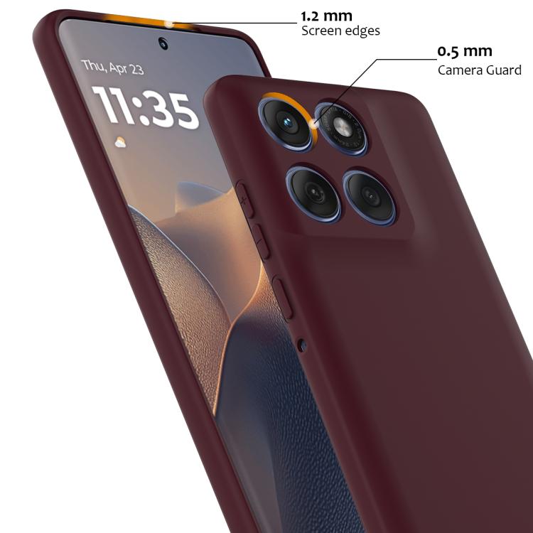 For Motorola Edge 2025 5G Shockproof Silicone Magsafe Phone Case(Plum Color) - free shipping - PMC TechLife - Order now!