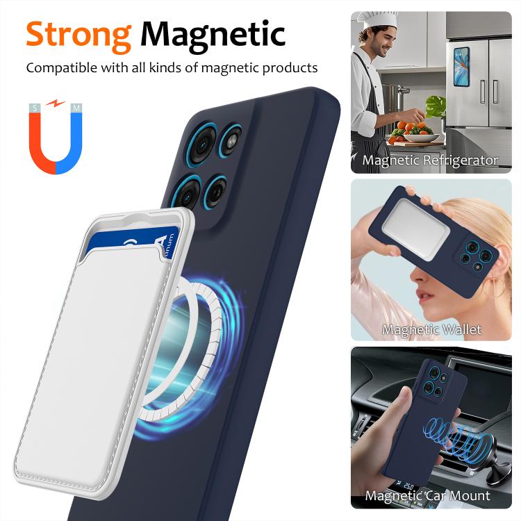 For Motorola Moto G56 5G Shockproof Silicone Magsafe Phone Case(Navy Blue) - free shipping - PMC TechLife - Order now!