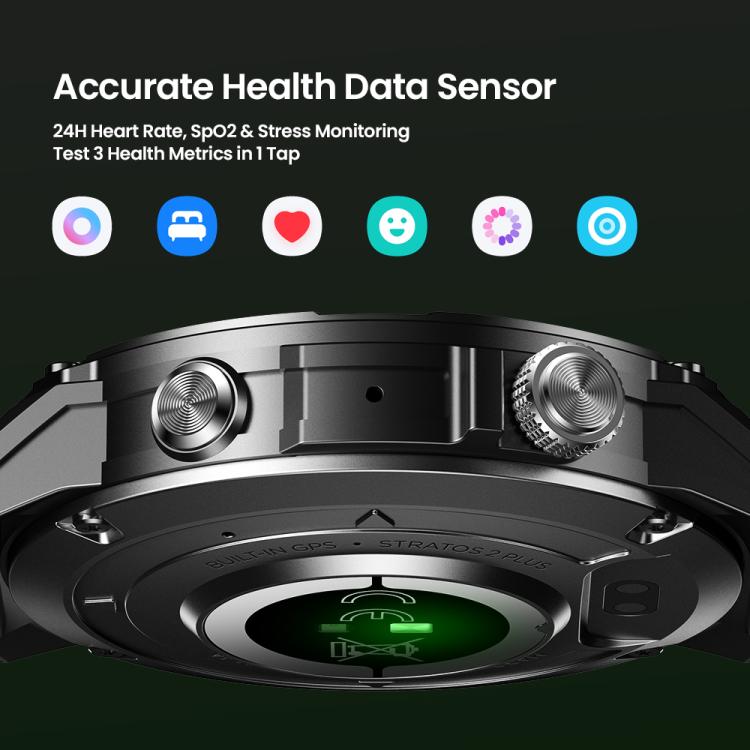 Zeblaze Stratos 2 Plus 1.43 inch Screen 3 ATM Health and Fitness GPS Smart Watch(Graphite Black) - free shipping - PMC TechLife - Order now!