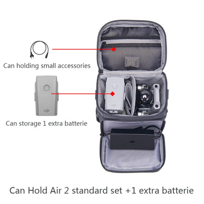 For DJI Mavic Air 2 Waterproof Portable Storage Bag Protective Box(Grey) - Backpacks & Bags by PMC Jewellery | Online Shopping South Africa | PMC Jewellery | Buy Now Pay Later Mobicred