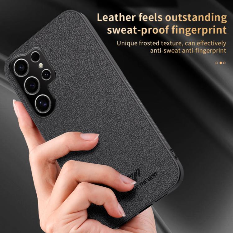 For Samsung Galaxy S25 Ultra 5G HUIYI Leather Magnetic Phone Case(Grey) - Galaxy S25 Ultra 5G Cases by PMC Jewellery | Online Shopping South Africa | PMC Jewellery | Buy Now Pay Later Mobicred
