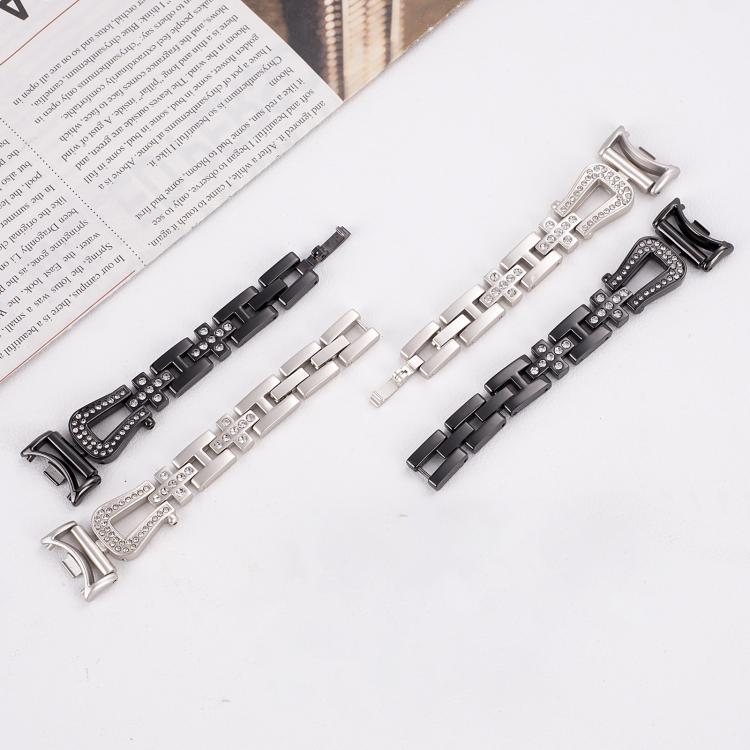 For Xiaomi Smart Band 9 / 8 U-shaped Diamond Bracelet Metal Watch Band(Rose Gold) - free shipping - PMC TechLife - Order now!