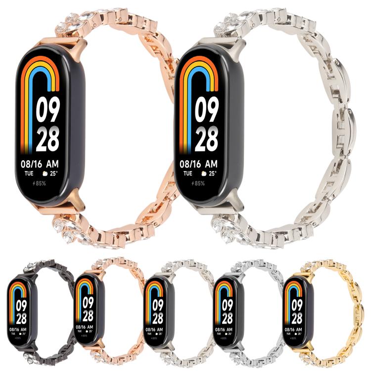 For Xiaomi Smart Band 9 / 8 Wheat Ear Diamond Bracelet Metal Watch Band(Gold) - free shipping - PMC TechLife - Order now!