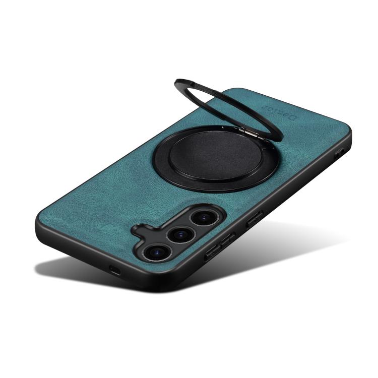 For Samsung Galaxy S25 5G Denior A14 Skin Feel Rotating Holder MagSafe Phone Case(Blue) - free shipping - PMC Jewellery - Order now!
