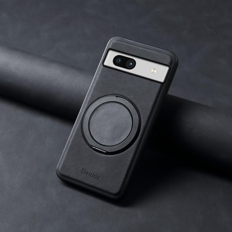 For Google Pixel 7a Denior A14 Skin Feel Rotating Holder MagSafe Phone Case(Black) - free shipping - PMC TechLife - Order now!