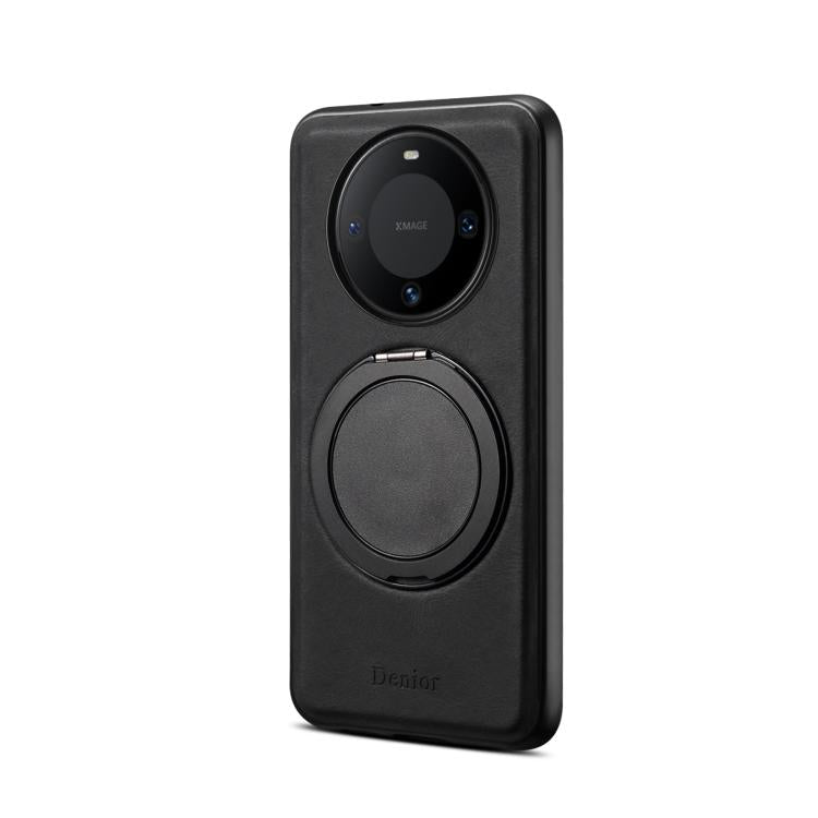 For Huawei Mate 60 Denior A14 Skin Feel Rotating Holder MagSafe Phone Case(Black) - Huawei Cases by Denior | Online Shopping South Africa | PMC TechLife | Buy Now Pay Later Mobicred