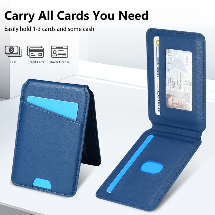 For Samsung Galaxy S25+ 5G Skin Feel Detachable Card Bag Magsafe Phone Case(Blue) - Galaxy S25+ 5G Cases by PMC Jewellery | Online Shopping South Africa | PMC Jewellery | Buy Now Pay Later Mobicred