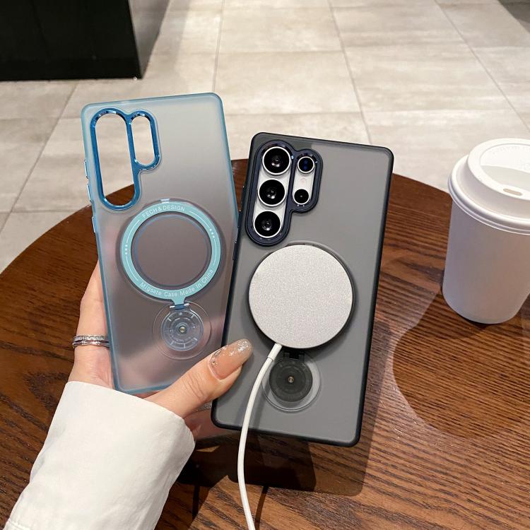 For Samsung Galaxy S25 Ultra 5G Rotation Holder MagSafe Phone Case(Blue) - Galaxy S25 Ultra 5G Cases by PMC Jewellery | Online Shopping South Africa | PMC Jewellery | Buy Now Pay Later Mobicred