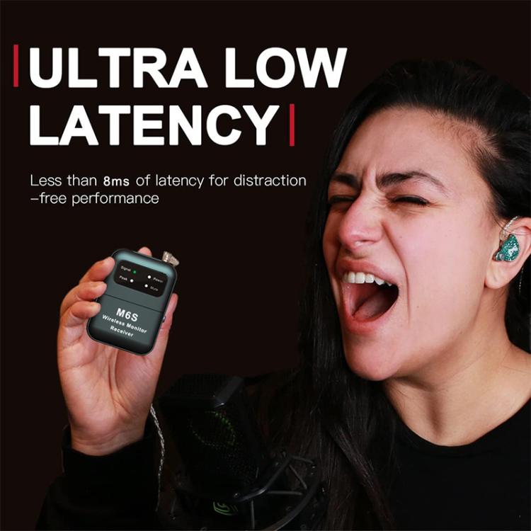 M6S Stereo Wireless In-Ear Monitor System 2.4G Transmitter & Receiver(Black) - Microphone by PMC TechLife | Online Shopping South Africa | PMC TechLife | Buy Now Pay Later Mobicred