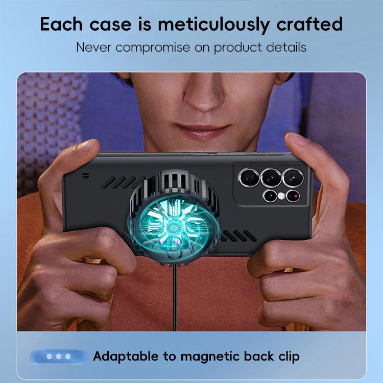 For Samsung Galaxy S24 Ultra 5G All-inclusive Lens Frameless Graphene Cooling Phone Case(Navy Blue) - Galaxy S24 Ultra 5G Cases by PMc TechLife | Online Shopping South Africa | PMc TechLife | Buy Now Pay Later Mobicred