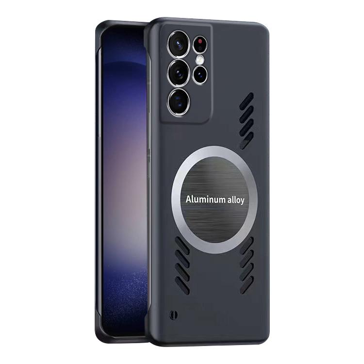 For Samsung Galaxy S23 Ultra 5G All-inclusive Lens Frameless Graphene Cooling Phone Case(Black) - Galaxy S23 Ultra 5G Cases by PMc TechLife | Online Shopping South Africa | PMc TechLife | Buy Now Pay Later Mobicred