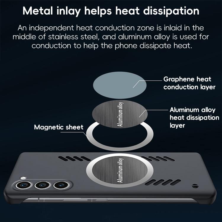 For Samsung Galaxy S23+ 5G All-inclusive Lens Frameless Graphene Cooling Phone Case(Orange) - Galaxy S23+ 5G Cases by PMc TechLife | Online Shopping South Africa | PMc TechLife | Buy Now Pay Later Mobicred