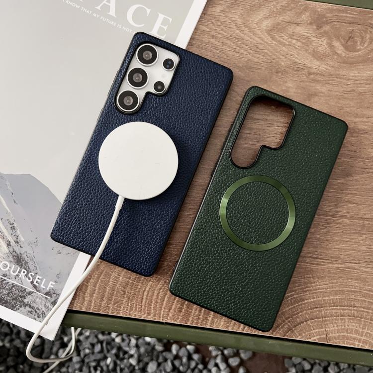 For Samsung Galaxy S25 Ultra 5G CD Magsafe Magnetic Litchi Texture Phone Case(Purple) - Galaxy S25 Ultra 5G Cases by PMC TechLife | Online Shopping South Africa | PMC TechLife | Buy Now Pay Later Mobicred