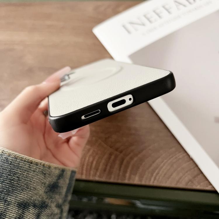 For Samsung Galaxy S25+ 5G Magsafe Magnetic Plain Leather Phone Case(Light Green) - Galaxy S25+ 5G Cases by PMC TechLife | Online Shopping South Africa | PMC TechLife | Buy Now Pay Later Mobicred